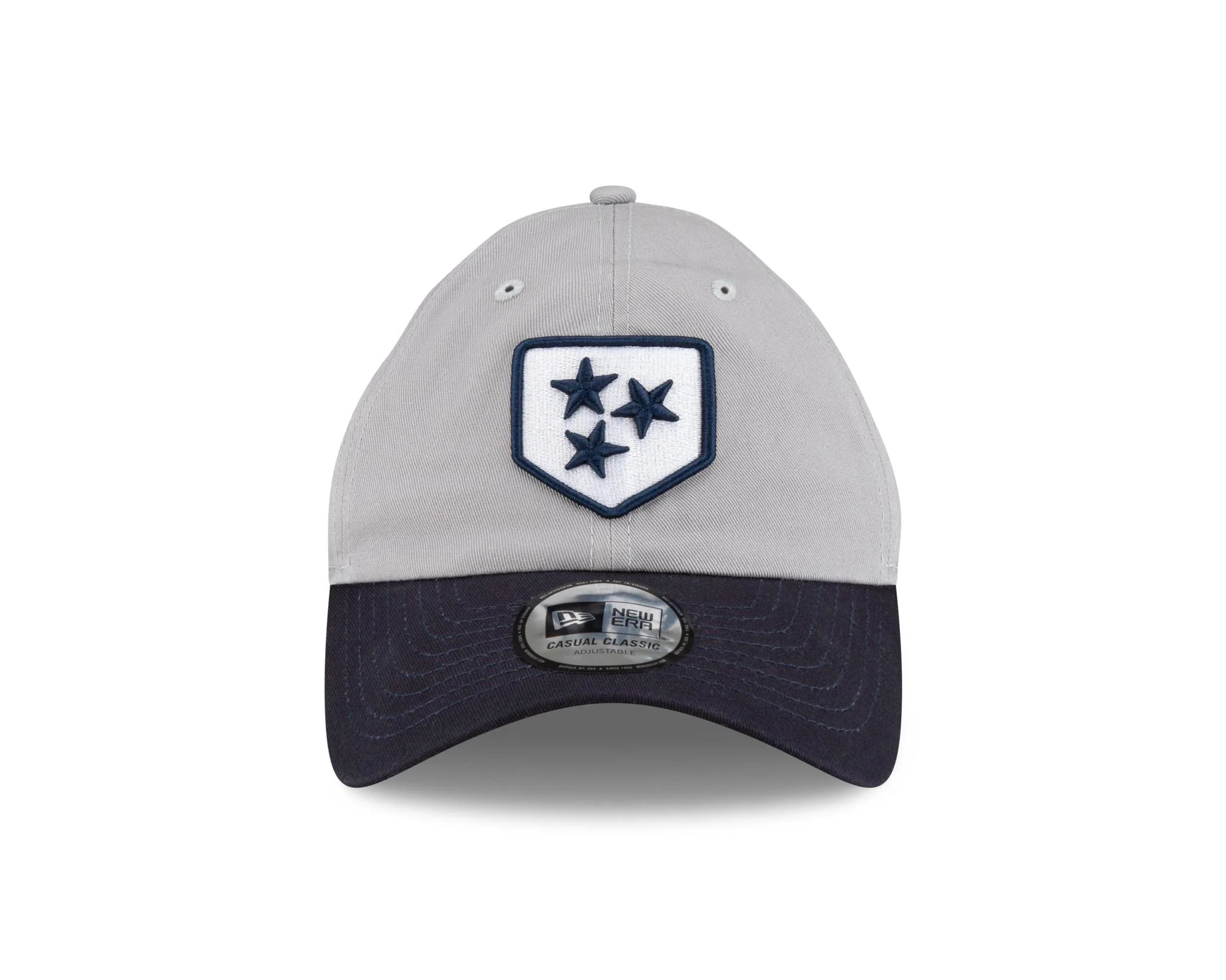 Nashville Sounds New Era Jr Grey & Navy Casual Classic Plate Logo Hat - Image 4
